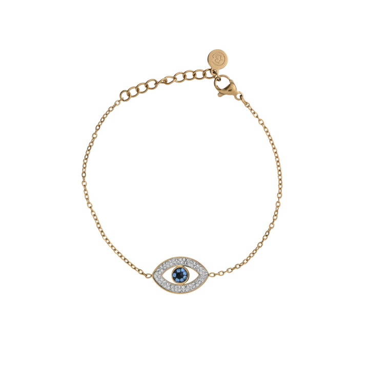 Steel bracelet blue eye GB
