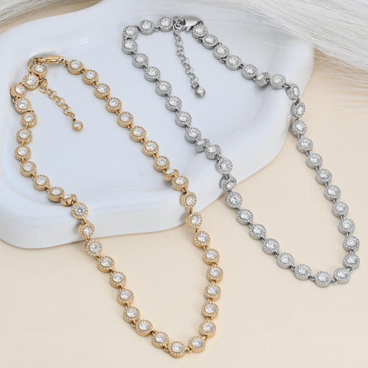 Prestige Round Zirconia Necklace