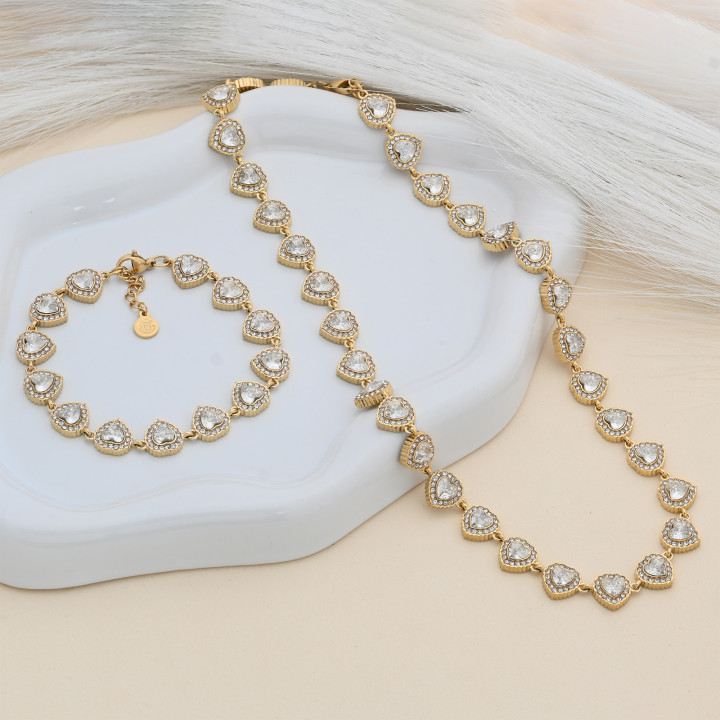 Bracelet Prestige Cœur Zircones