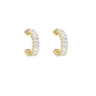 Boucles d'Oreilles en Acier avec Zircones