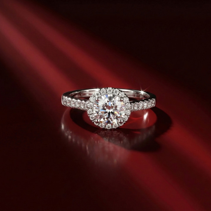 Solitario Eternity con moissanite