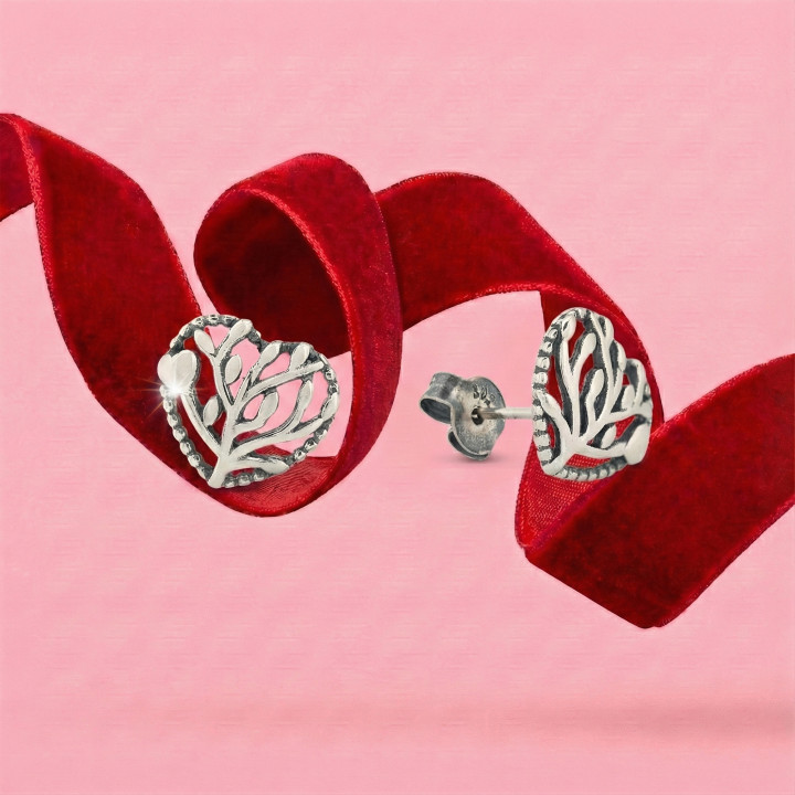 Orecchini spillo Luxury cuore