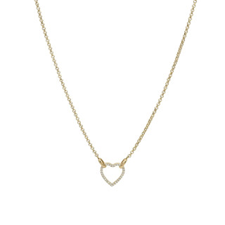 Colar Delicate Coração e Zircónias