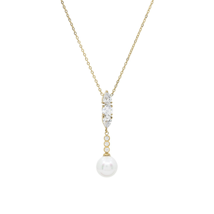 Collier Perle avec Zircons