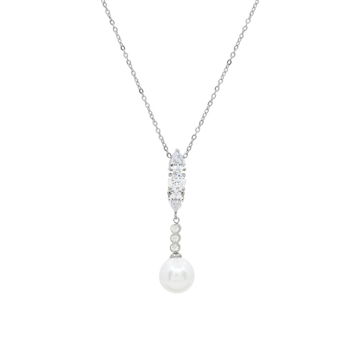 Collier Perle avec Zircons