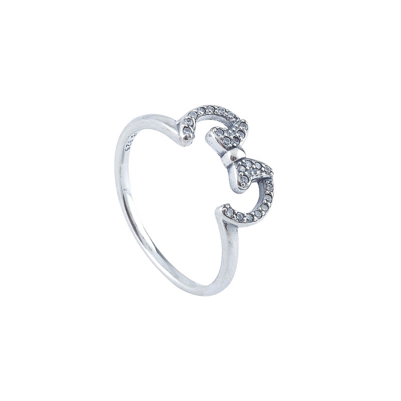 Anello Luxury fiocco con zirconi