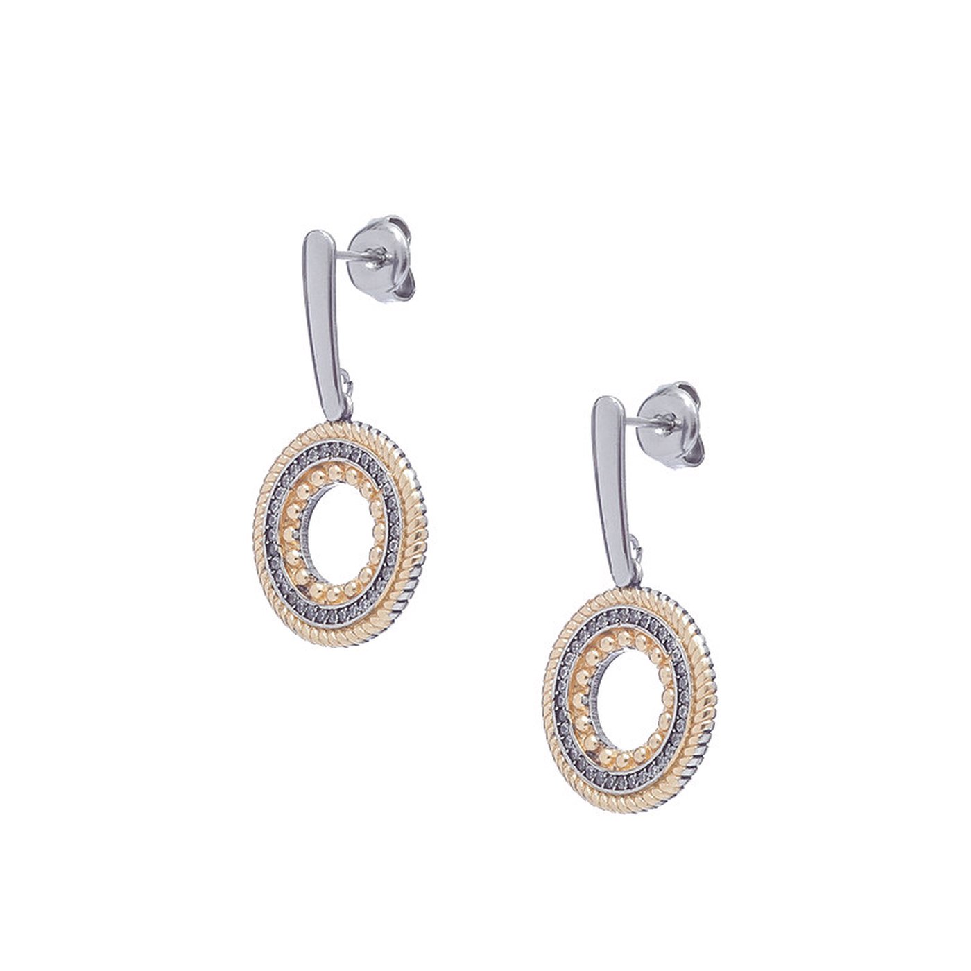 Glamour earrings with round pendant