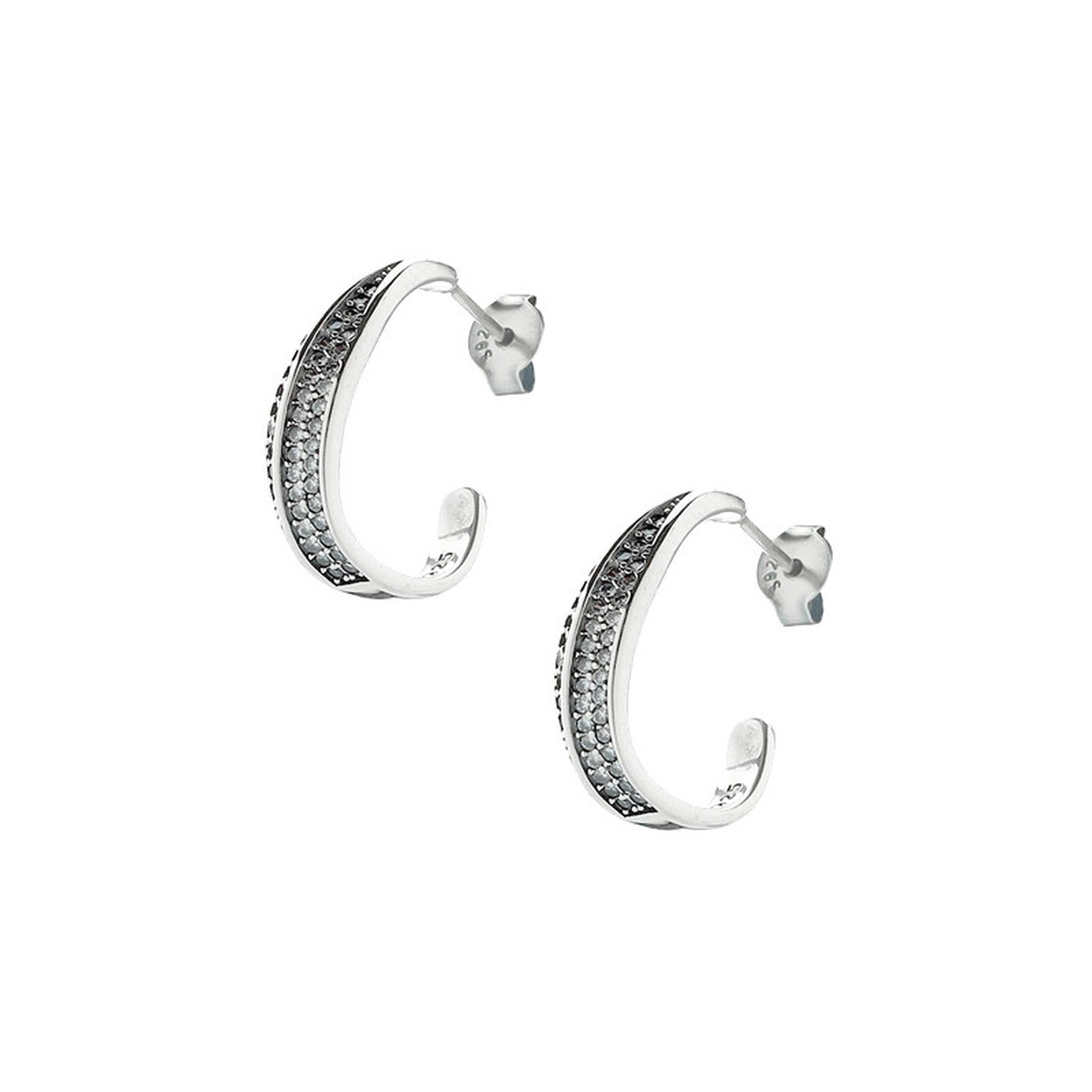 Luxury hoop earrings with zirconias