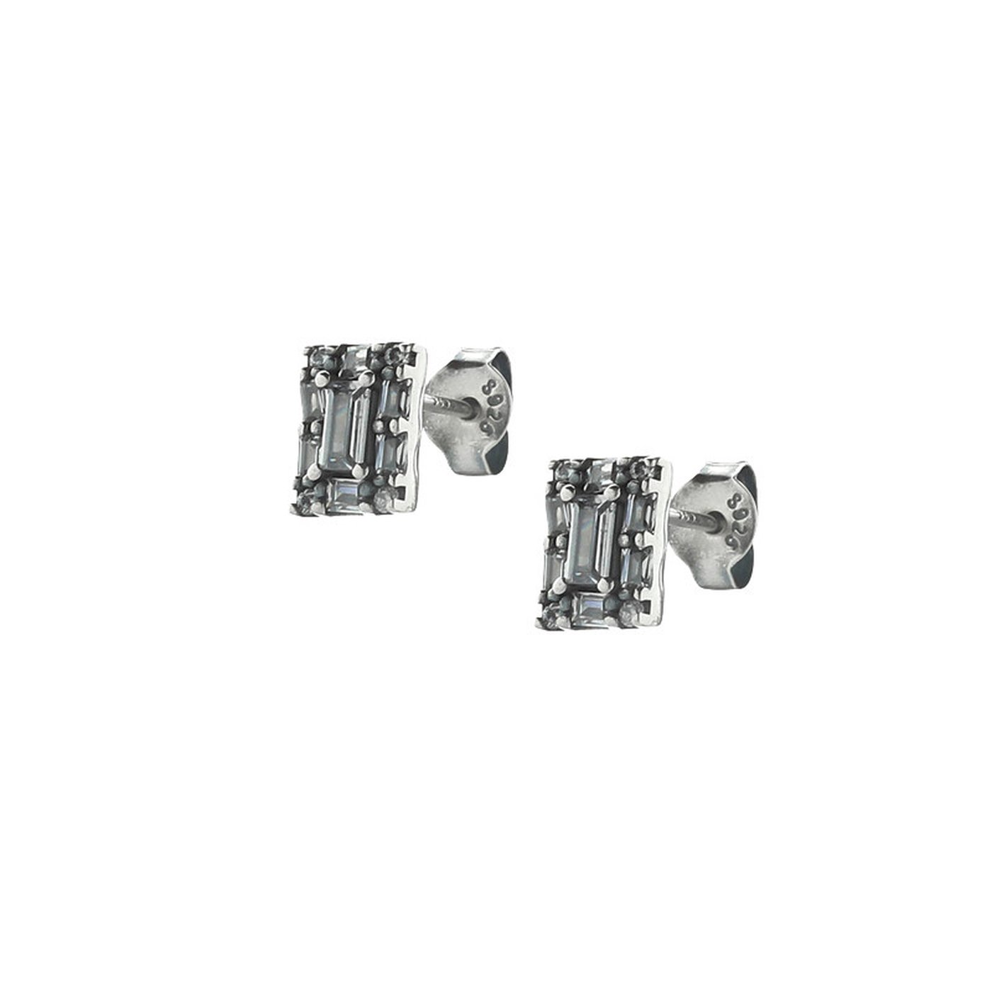 Luxury rectangular spike earrings