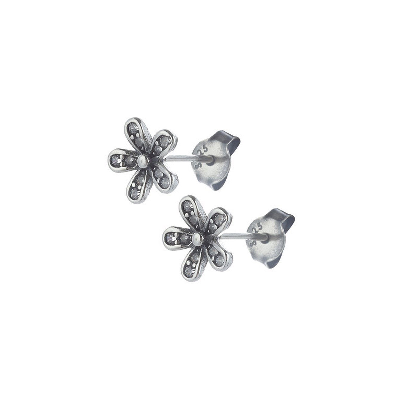 Boucle d\'oreille épingle Luxury fleur moyenne