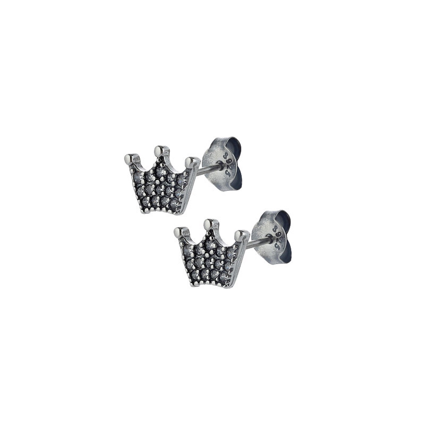 Luxury spike earrings with crown