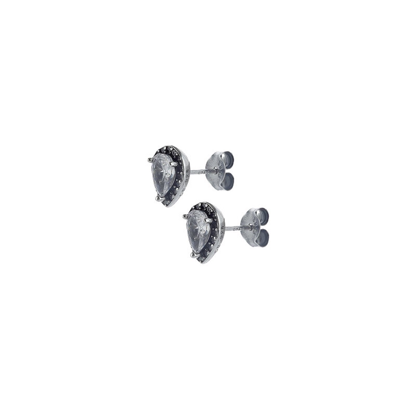 Luxury spike earrings with sparkling drop