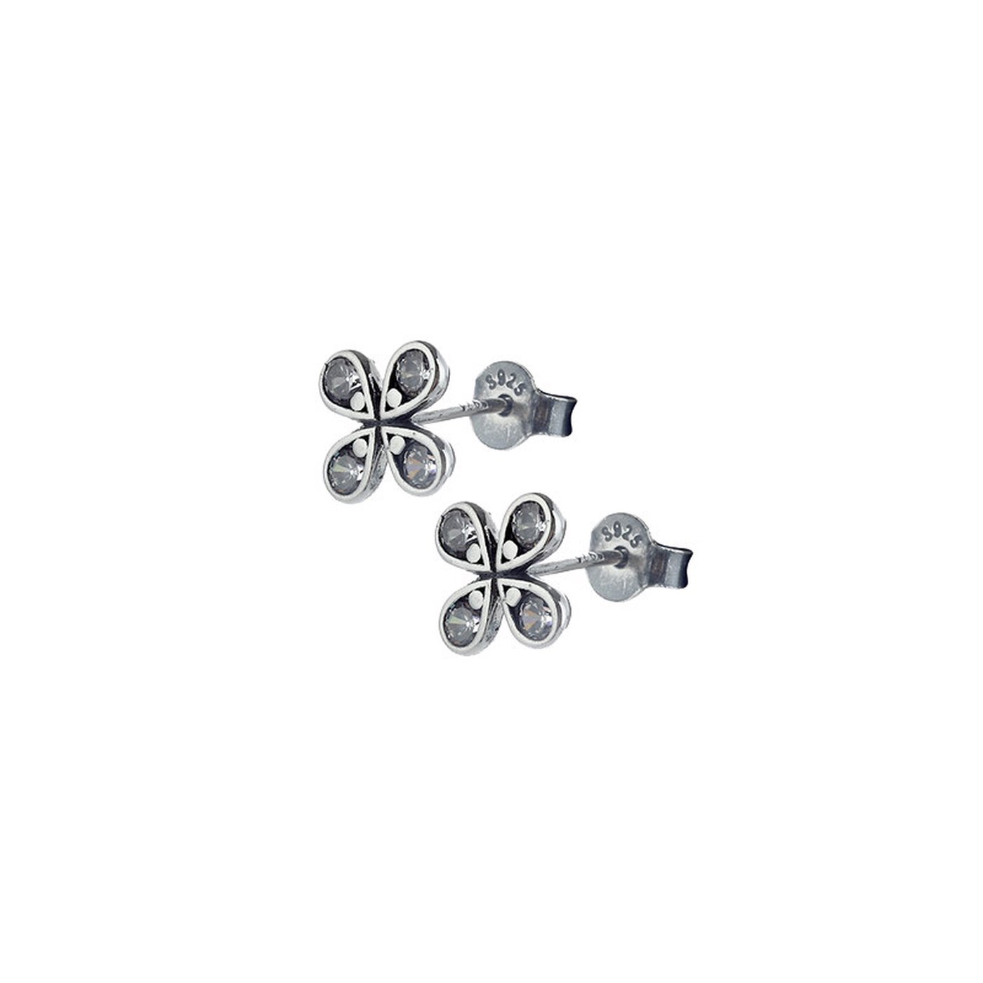 Luxury spike earrings with small flower