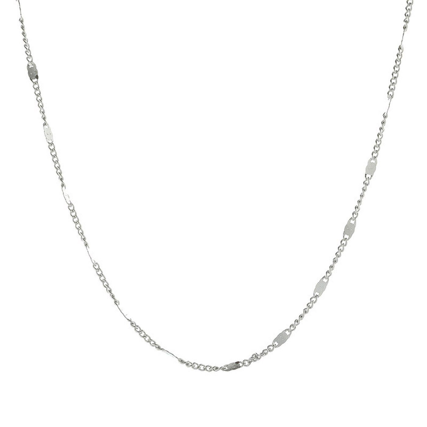 Delicate necklace with intercalated snake chain