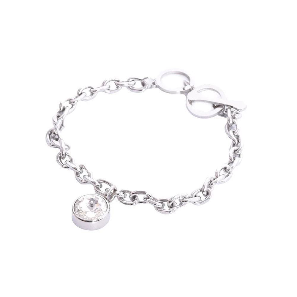 Bracciale Glamour semplice con brillante